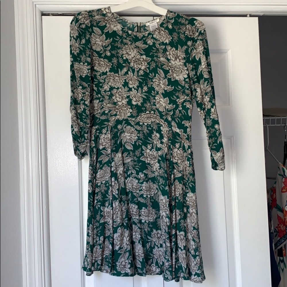 Green mini dress